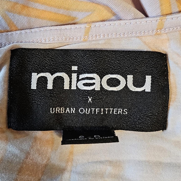 Miaou UO Exclusive Helga Dragon Mesh Asymmetrical Mini Dress, Purple Multi - Picture 10 of 12